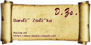 Danó Zsóka névjegykártya