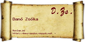 Danó Zsóka névjegykártya